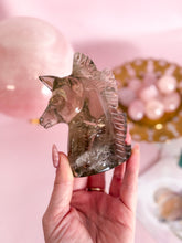 Load image into Gallery viewer, Smoky Quartz Unicorn with Rainbows 003