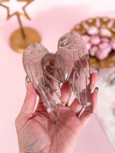 Load image into Gallery viewer, Smoky Quartz Heart with Angel Wings