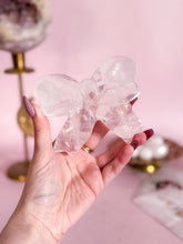 Load image into Gallery viewer, Girasol Rose Quartz Bow 002