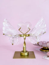 Load image into Gallery viewer, Girasol Rose Quartz Angel Wings with Heart