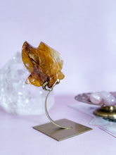 Load image into Gallery viewer, Golden Healer Fluttering Butterfly on Gold Stand 002