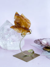 Load image into Gallery viewer, Golden Healer Fluttering Butterfly on Gold Stand 001