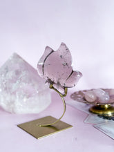 Load image into Gallery viewer, Smoky Quartz Fluttering Butterfly on Gold Stand
