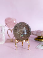 Smoky Quartz Sphere with Rainbows
