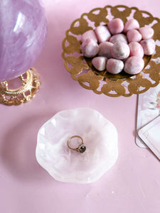 Mexican Banded Calcite Scalloped Dish 010
