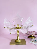 Girasol Rose Quartz Angel Wings with Star