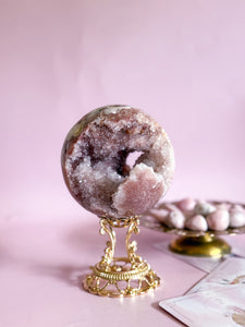 Druzy Pink Amethyst Sphere