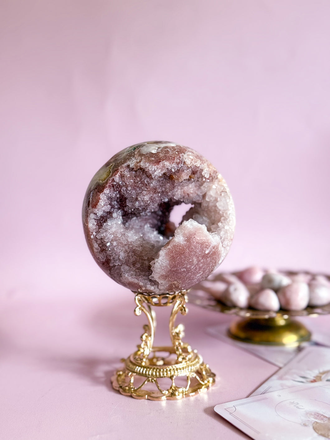 Druzy Pink Amethyst Sphere