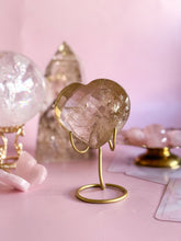 Load image into Gallery viewer, Citrine Faceted Heart on Golden Stand 001
