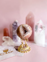 Load image into Gallery viewer, Pink Amethyst with Quartz Sphere 014
