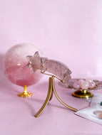 Smoky Quartz Shooting Star on Golden Stand