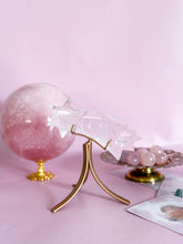 Load image into Gallery viewer, Clear Quartz Shooting Star on Golden Stand
