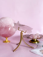 Smoky Quartz Shooting Star on Golden Stand