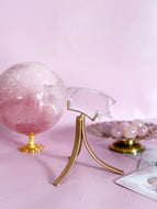 Clear Quartz Shooting Star on Golden Stand