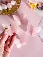 Rose Quartz 3D Butterfly