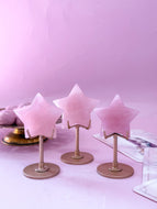 Rose Quartz Star on Stand