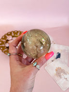 Citrine with Rainbows and Phantoms Sphere 003