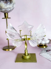 Load image into Gallery viewer, Girasol Rose Quartz Angel Wings with Star
