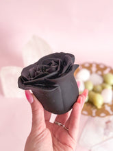 Load image into Gallery viewer, ** PRE ORDER ** Black Obsidian Rose on Golden Stand
