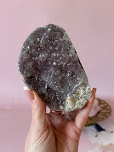 Load image into Gallery viewer, Pink Chalcedony with Quartz Cluster 009
