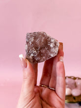 Load image into Gallery viewer, Pink Chalcedony with Quartz Cluster 002
