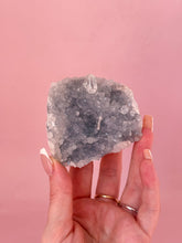 Load image into Gallery viewer, Clear Apophyllite on Blue Chalcedony 007
