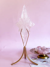 Load image into Gallery viewer, Girasol Rose Quartz Star on Golden Stand 004
