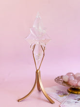 Load image into Gallery viewer, Clear Quartz Star on Golden Stand 003
