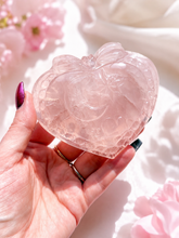Load image into Gallery viewer, Rose Quartz Heart Locket with Crescent Moon and Star
