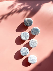 Blue Calcite Half Polished Pebbles