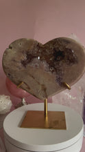 Load and play video in Gallery viewer, Pink Amethyst with Amethyst Heart 010

