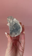 Load and play video in Gallery viewer, Clear Apophyllite on Blue Chalcedony 004
