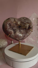 Load and play video in Gallery viewer, Pink Amethyst with Quartz Heart 011
