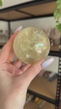 Load and play video in Gallery viewer, Citrine with Rainbows Sphere 002
