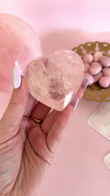 Load and play video in Gallery viewer, Rose Quartz Heart on Heart Stand 006
