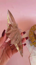 Load and play video in Gallery viewer, Smoky Quartz Star on Golden Stand 001
