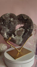 Load and play video in Gallery viewer, Pink Amethyst with Quartz Heart 016
