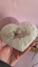 Load and play video in Gallery viewer, Agate Heart on Golden Stand 012
