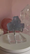 Load and play video in Gallery viewer, Cubic Blue Fluorite Specimen 001

