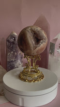 Load and play video in Gallery viewer, Pink Amethyst with Quartz Sphere 014
