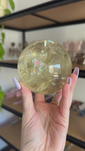 Load and play video in Gallery viewer, 1kg Citrine with Rainbows Sphere 005

