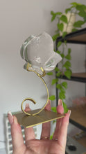 Load and play video in Gallery viewer, Clear Quartz Fluttering Butterfly on Gold Stand
