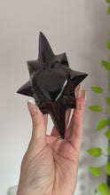 Load and play video in Gallery viewer, Black Obsidian Enlightened Heart on Gold Stand
