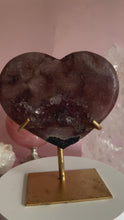 Load and play video in Gallery viewer, Pink Amethyst with Quartz Heart 006
