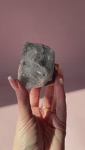 Load and play video in Gallery viewer, Clear Apophyllite on Blue Chalcedony 012
