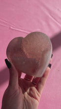 Load and play video in Gallery viewer, Rainbow Amethyst Heart on Black Stand 002
