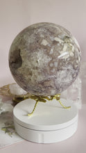 Load and play video in Gallery viewer, 4.4 kg Flower Agate with Amethyst and Quartz Sphere 002
