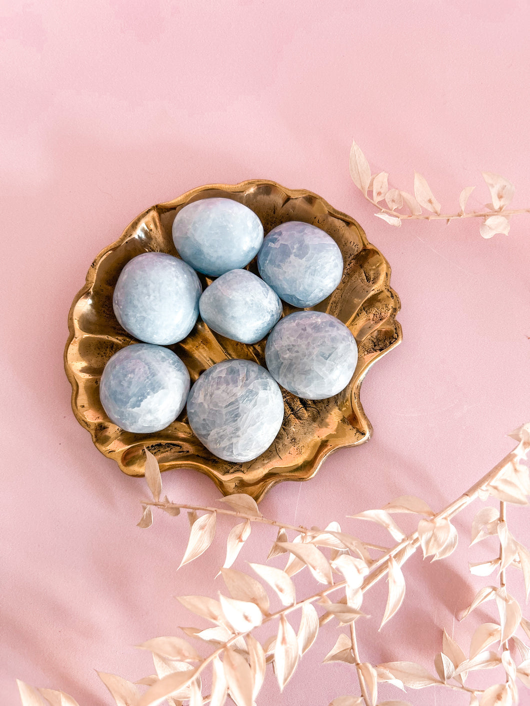 Blue Calcite Tumbles