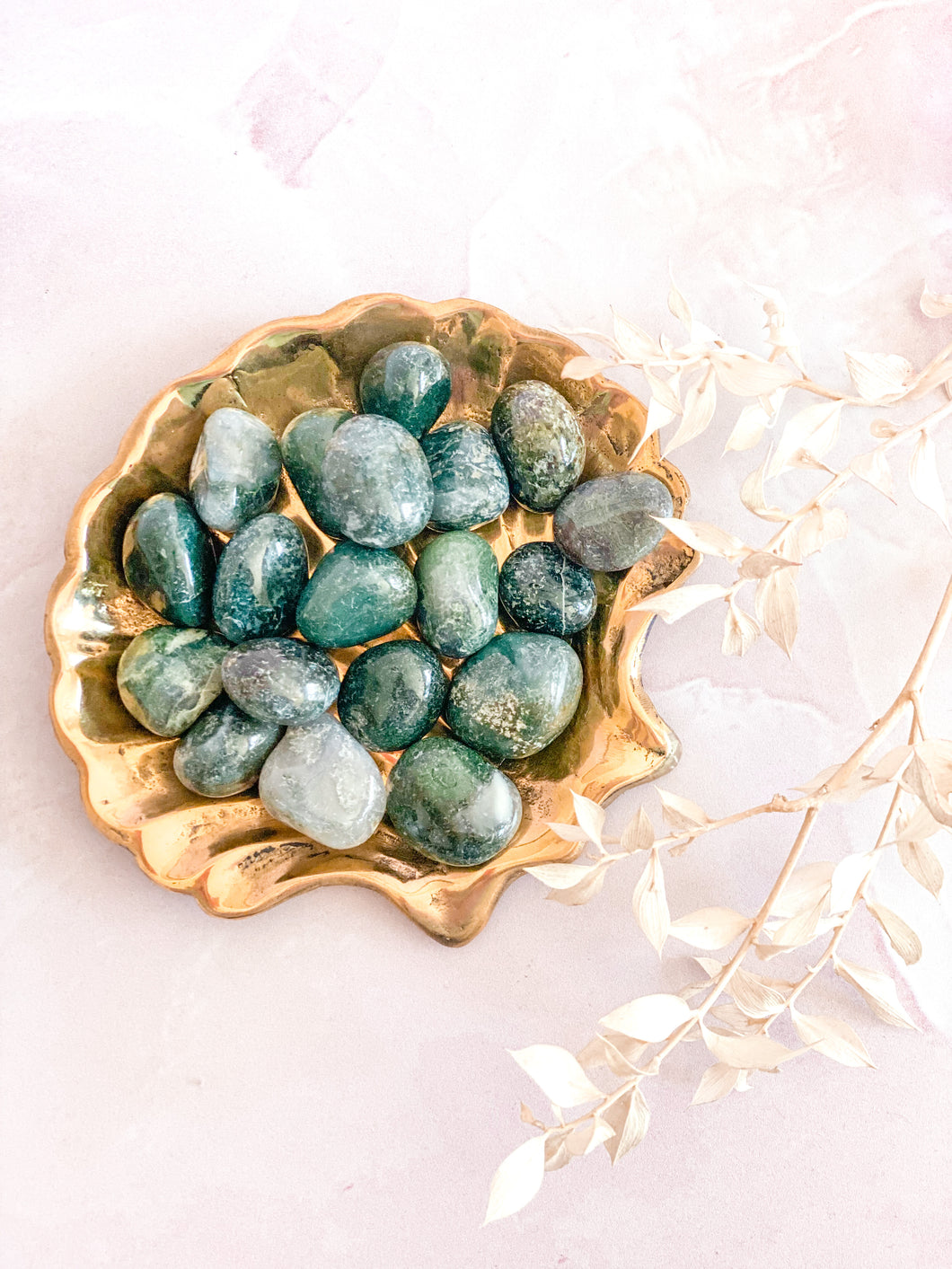 Moss Agate Tumbles